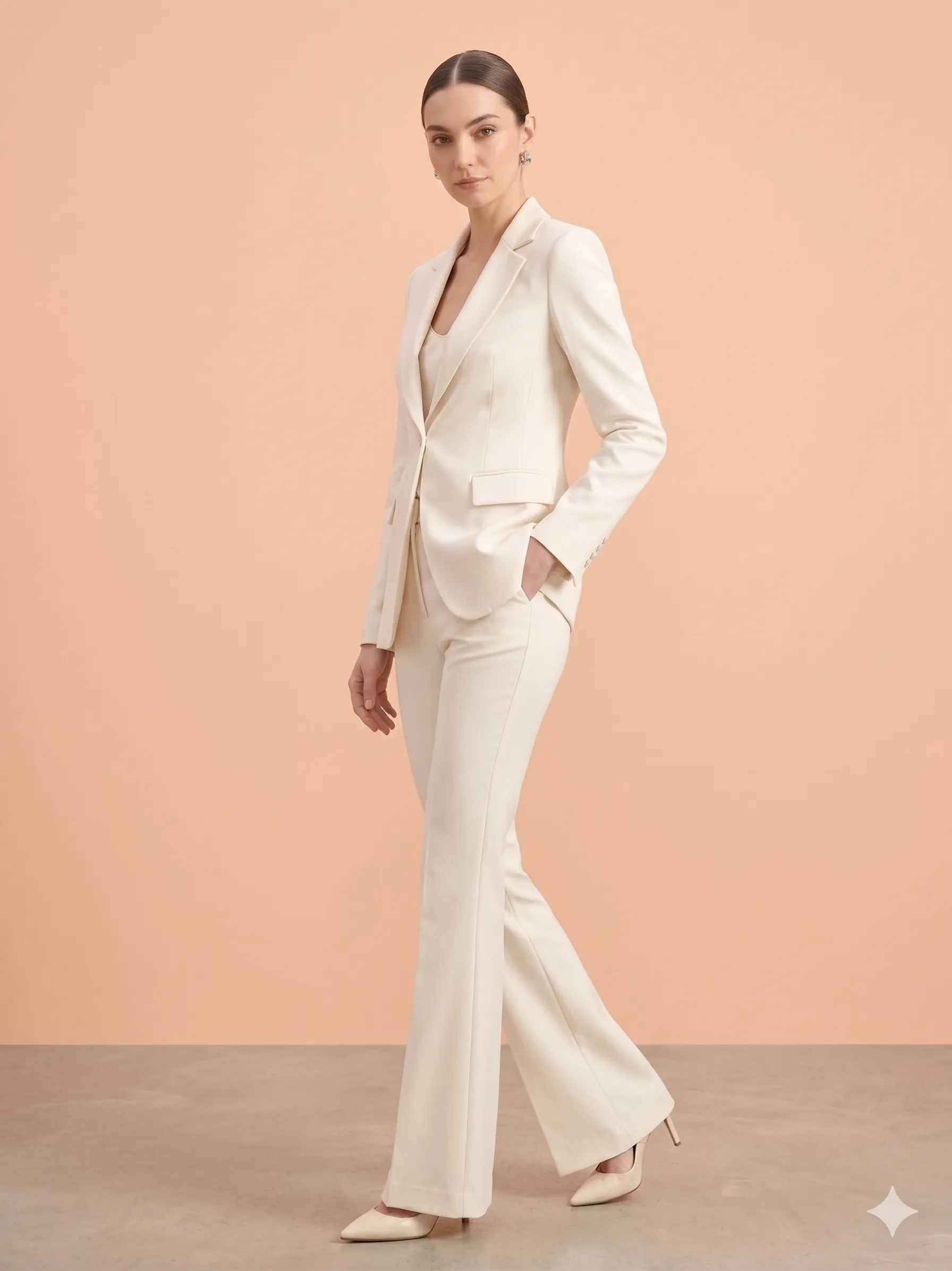 Single Brested Two Piece Blazer Set