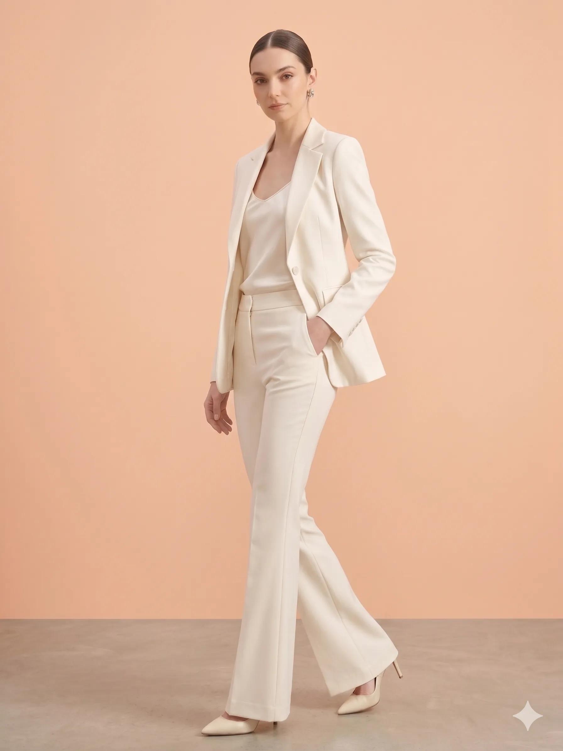 Single Brested Two Piece Blazer Set